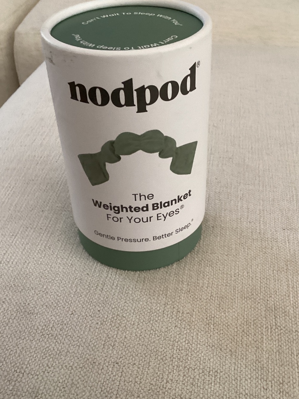 NODPOD Sleep mask Sage, Open Box, NWT. It's like a hug for head.